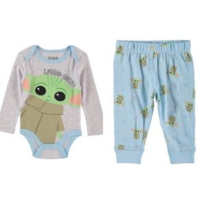 Star Wars The Child Grogu Little Cutie 2-Piece Bodysuit Set Unisex Baby 0-3M
